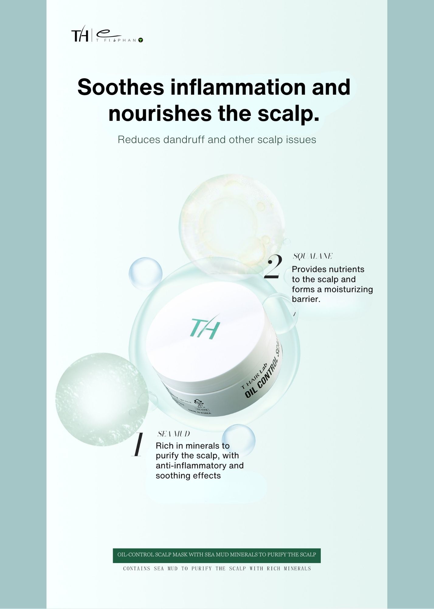 Oil Control Scalp Mask — Soothes inflammation and nourishes the scalp.